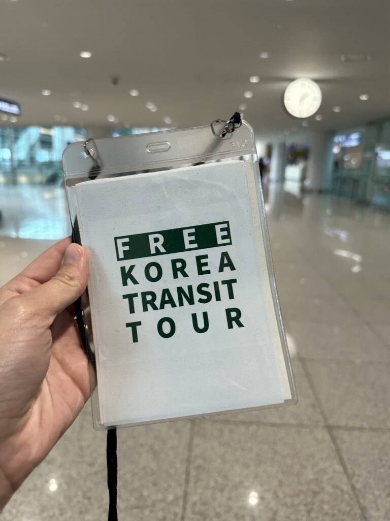 The free Seoul Transit tour includes a badge upon check-in