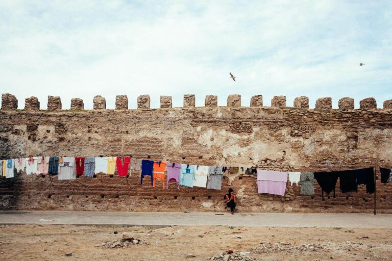 the essaouira city walls in morocco