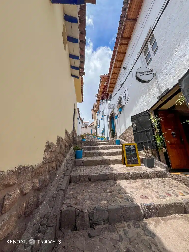 Steps in the San Blas neighborhood in Cusco, Peru